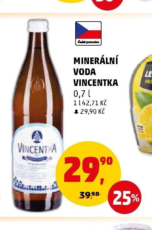 Minerální voda Vincentka 0,7 l