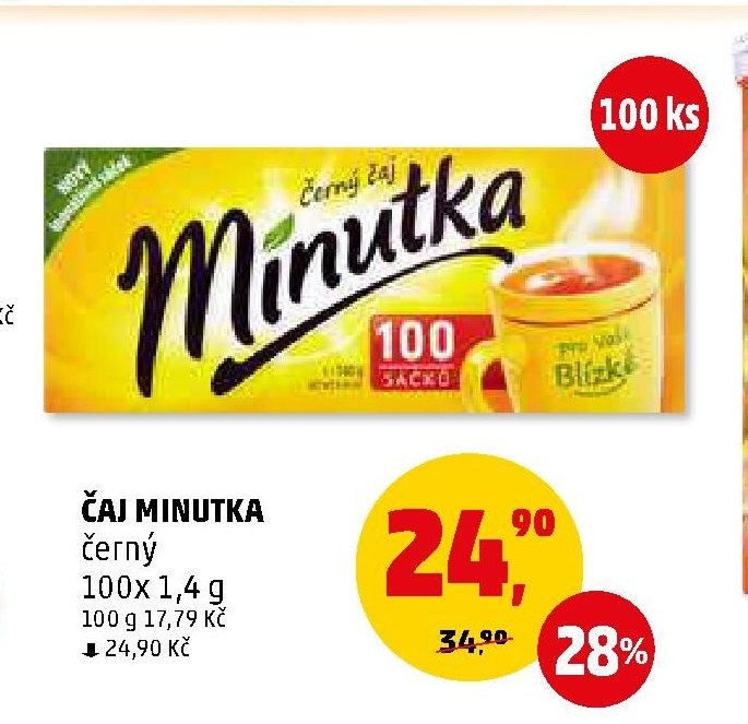 Čaj Minutka černý 100x 1,4 g