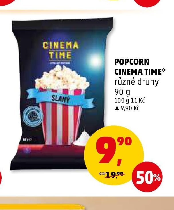 POPCORN CINEMA TIME různé druhy