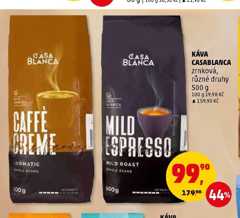 KÁVA CASABLANCA zrnková různé druhy