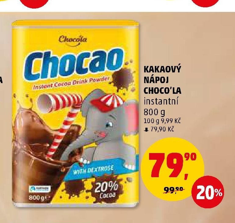 KAKAOVÝ NÁPOJ CHOCO'LA instantní