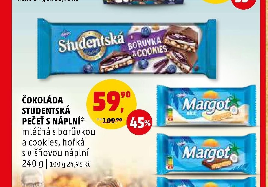 Čokoláda Studentská pečeť s náplní