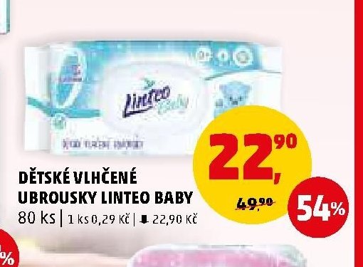 DĚTSKÉ VLHČENÉ UBROUSKY LINTEO BABY