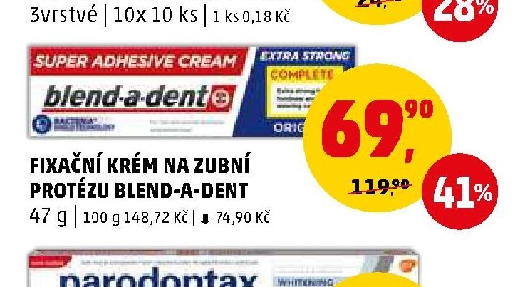 Fixační krém na zubní protézu Blend-a-dent