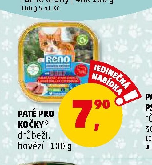 PATÉ PRO KOČKY* drůbeží, hovězí | 100 g