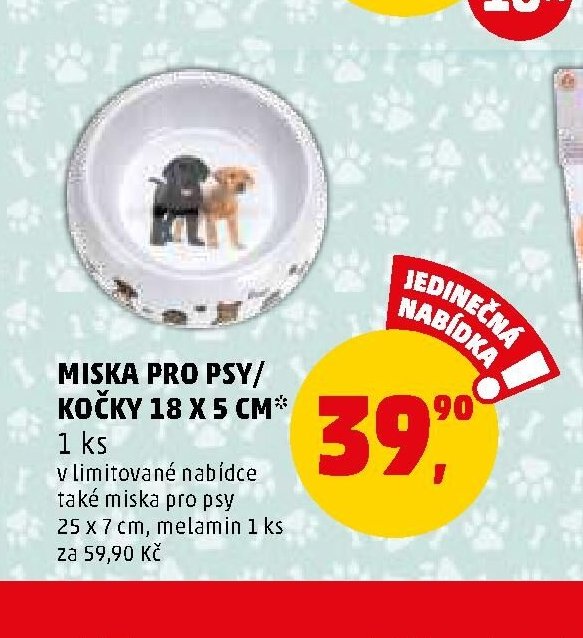 MISKA PRO PSY/ KOČKY 18 X 5 CM*