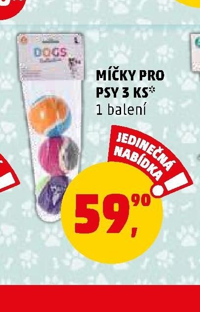 MÍČKY PRO PSY 3 KS*