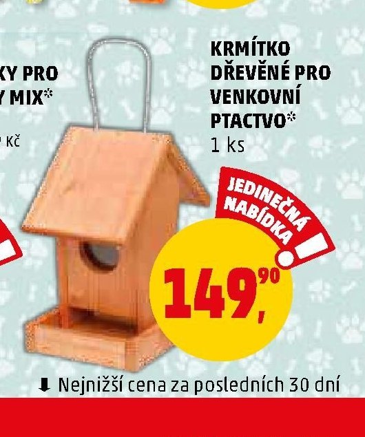 KRMÍTKO DŘEVĚNÉ PRO VENKOVNÍ PTACTVO*
