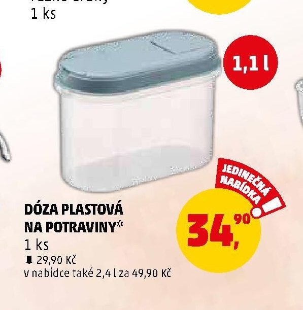 DÓZA PLASTOVÁ NA POTRAVINY
