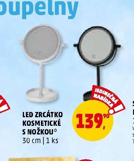LED zrcátko kosmetické s nožkou
