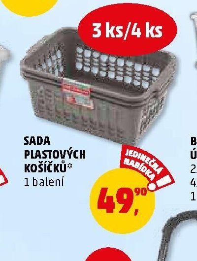 Sada plastových košíků
