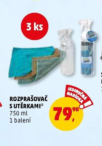 Rozprašovač s utěrkami