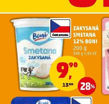 Zakysaná smetana 12% Boni 200 g