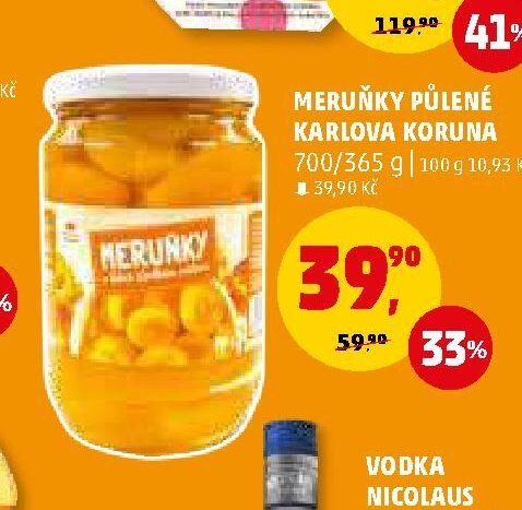 Meruňky půlené Karlova koruna 700/365 g