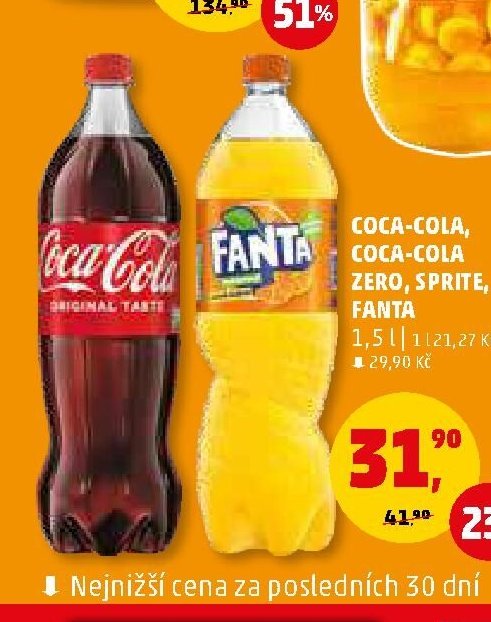 Coca-Cola / Coca-Cola Zero / Fanta 1,5 l