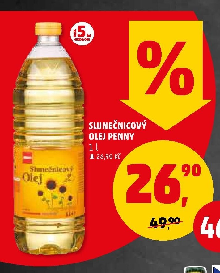 SLUNEČNICOVÝ OLEJ PENNY 1 l