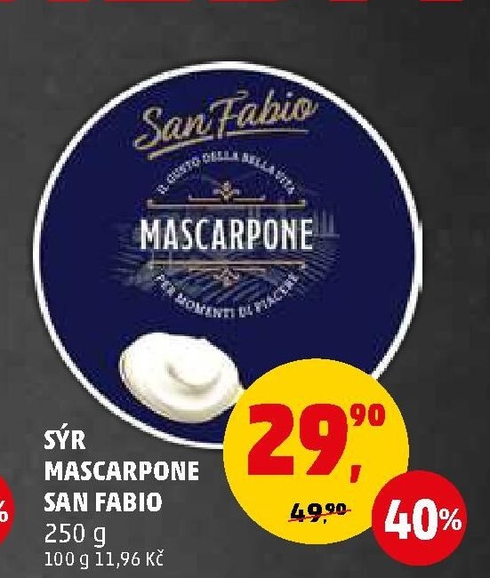 SÝR MASCARPONE SAN FABIO 250 g