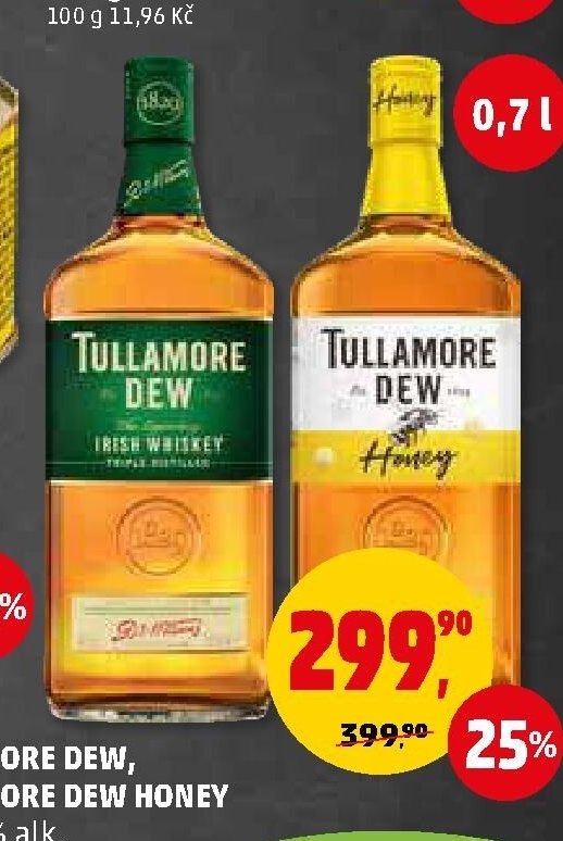 TULLAMORE DEW, TULLAMORE DEW HONEY 40/35 % alk. 0,7 l