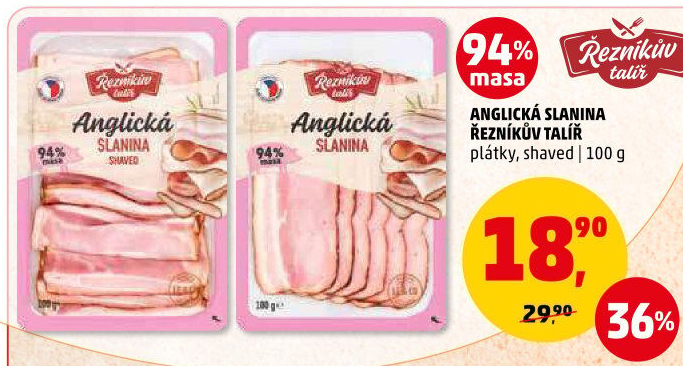 Anglická slanina Řezníkův talíř