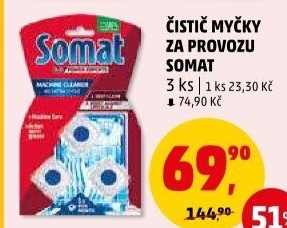 Čistič myčky při plné myčce Somat