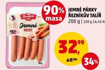 Párky jemné Řezníkův talíř