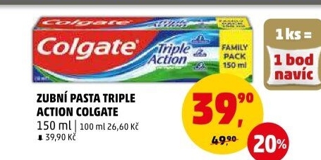 Pasta na zuby Triple Action Colgate
