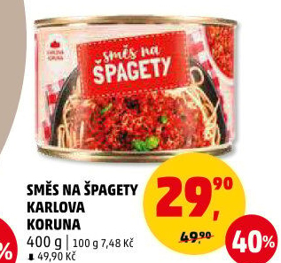 Směs na špagety Karlova Koruna