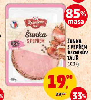 Šunka s pepřovým dekorem Řezníkův talíř