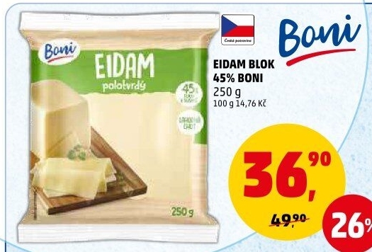 Sýr Eidam 45% Boni