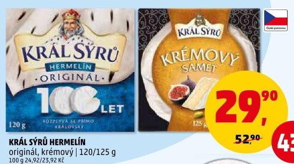 Sýr Hermelín Král sýrů