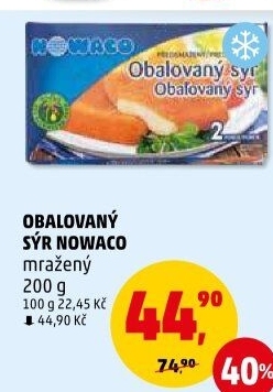 Sýr obalovaný mražený Nowaco