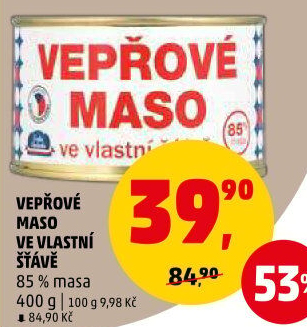 Vepřové maso ve vlastní šťávě