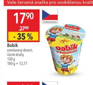 Bobík smetanový dezert