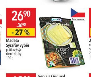 Madeta Sýrařův výběr plátkový sýr