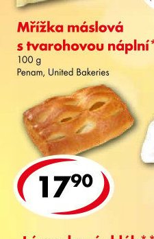 Mřížka máslová s tvarohovou náplní