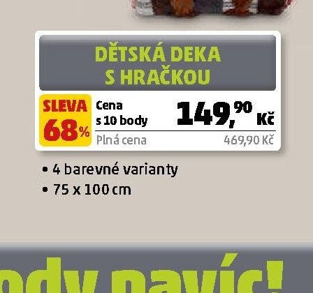 Dětská deka s hračkou