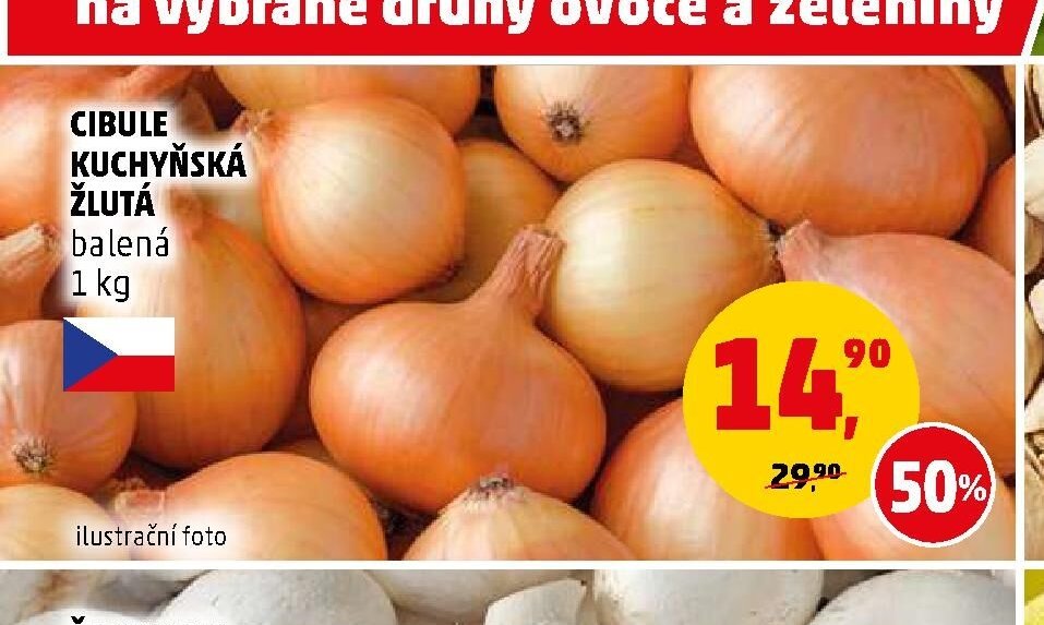 Cibule kuchyňská žlutá