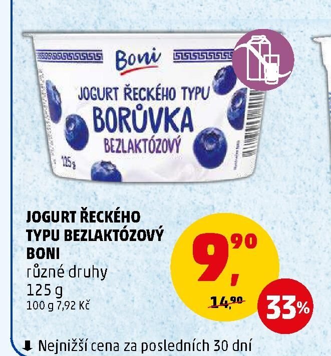 Jogurt řeckého typu bezlaktózový Boni
