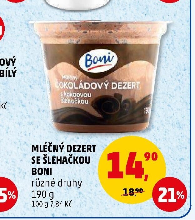 Mléčný dezert se šlehačkou Boni