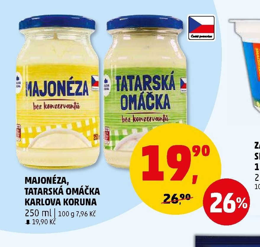MAJONÉZA, TATARSKÁ OMÁČKA KARLOVA KORUNA