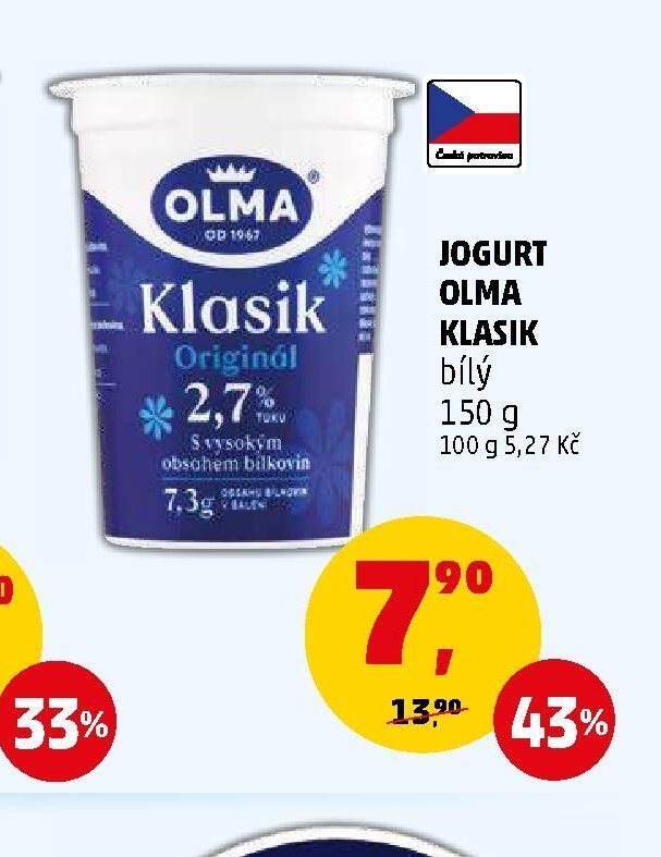 JOGURT OLMA KLASIK bílý