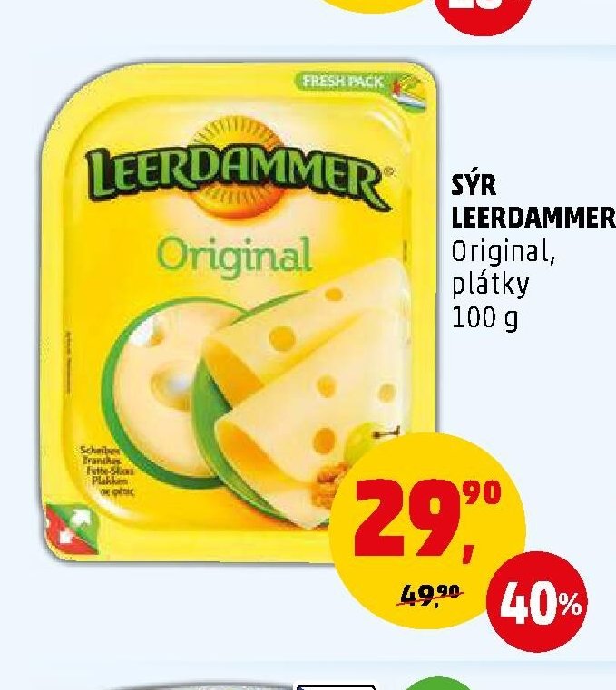 SÝR LEERDAMMER Original, plátky