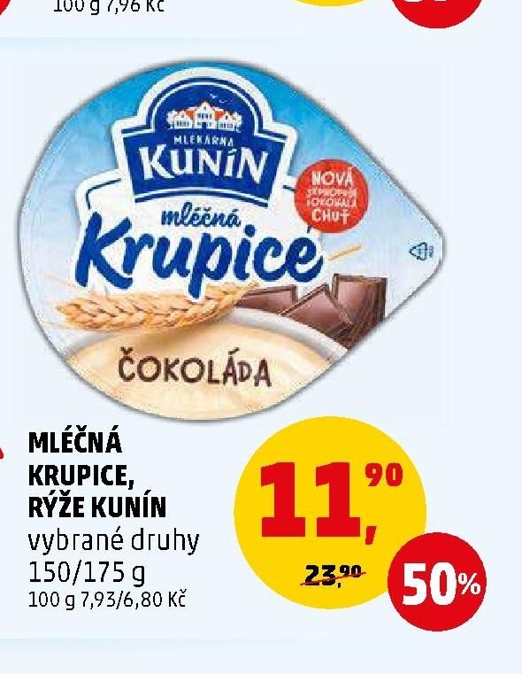 MLÉČNÁ KRUPICE, RÝŽE KUNÍN