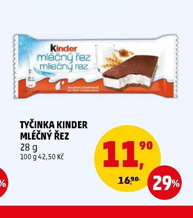 TYČINKA KINDER MLÉČNÝ ŘEZ