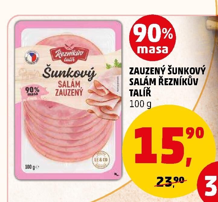 Zauzený šunkový salám Řezníkův talíř