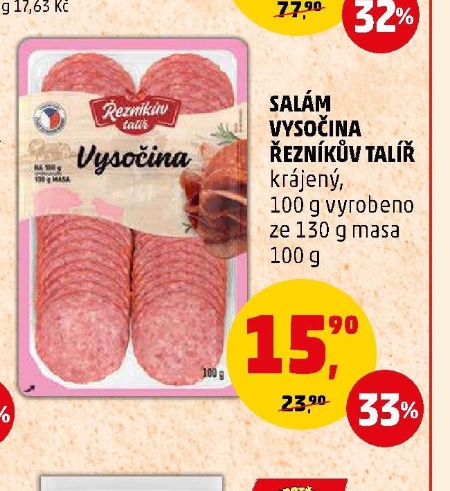Salám Vysočina Řezníkův talíř