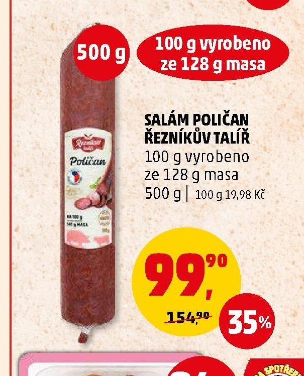 Salám Poličan Řezníkův talíř