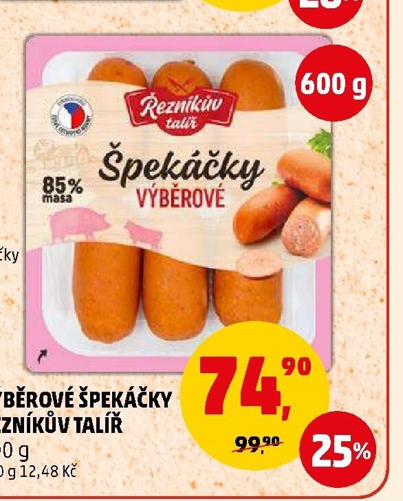 Výběrové špekáčky Řezníkův talíř