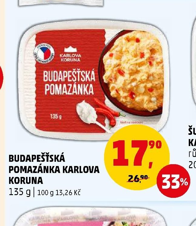 Budapešťská pomazánka Karlova Koruna