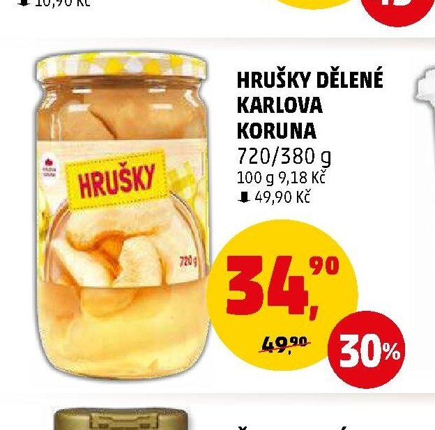 HRUŠKY DĚLENÉ KARLOVA KORUNA